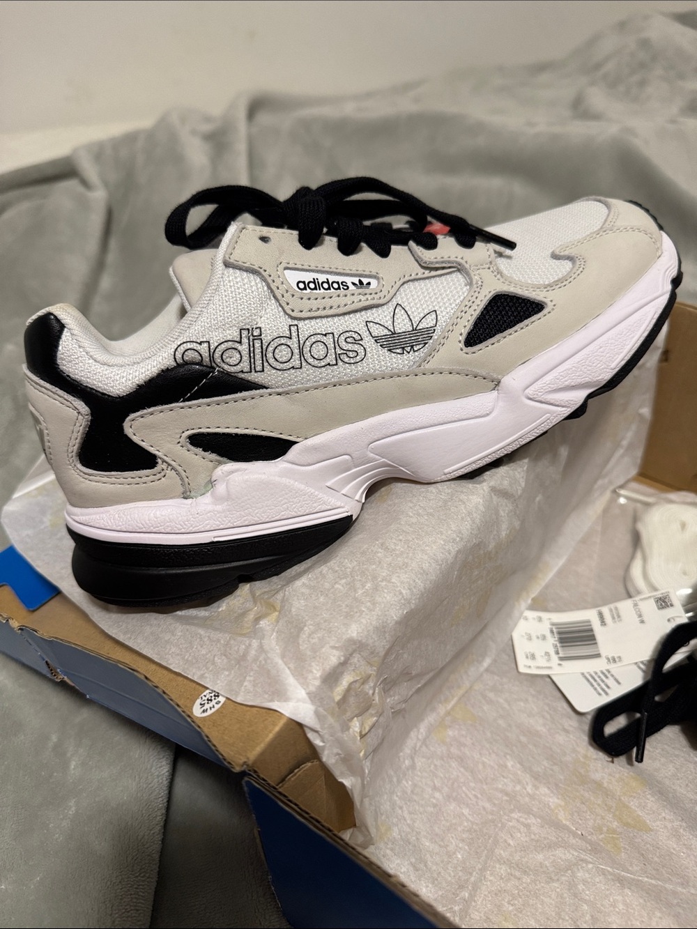 adidas White and Black Chunky Trainer